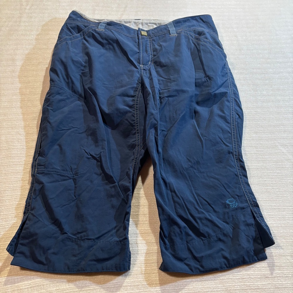 Mountain Hardwear Womens Navy Blue Nylon Hiking Capri Pants Size 10 OL3001